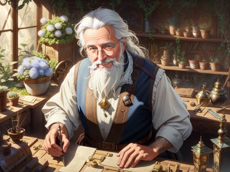 11607-1626016537-Style-SylvaMagic,  award winning photo, an old man magic toymaker in his shop that has been overgrown with nature, smiling, wrin.png